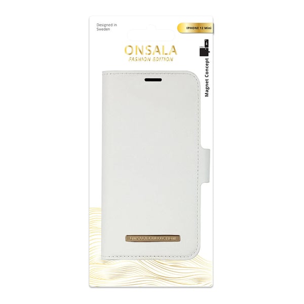 ONSALA COLLECTION Suojakotelo Saffiano White iPhone 12 Mini