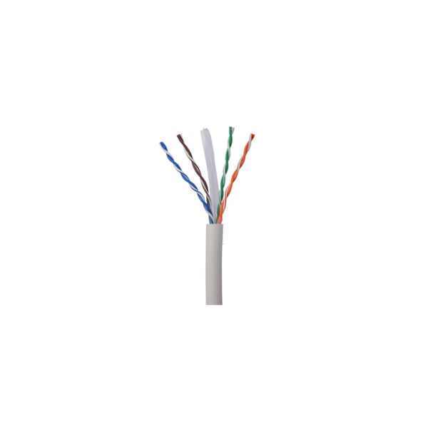 Nettverkskabel Cat6A UTP Hvit 25m kontaktløs Solid 10Gb/s 500MHz 26awg CM