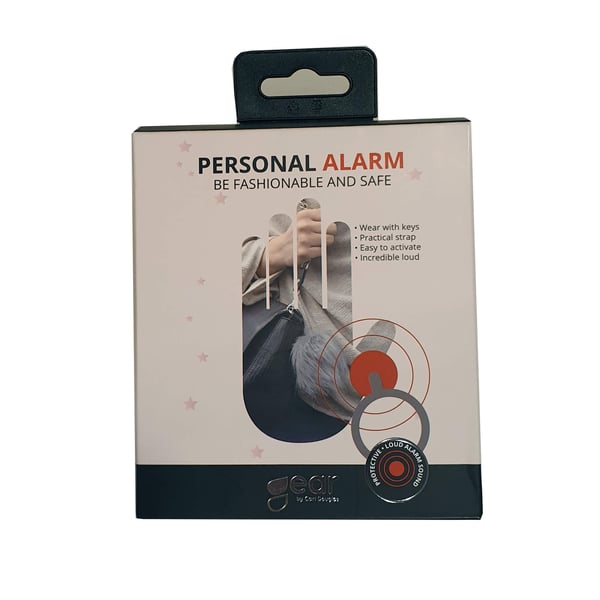 Personalarm grå fluffy 120dB