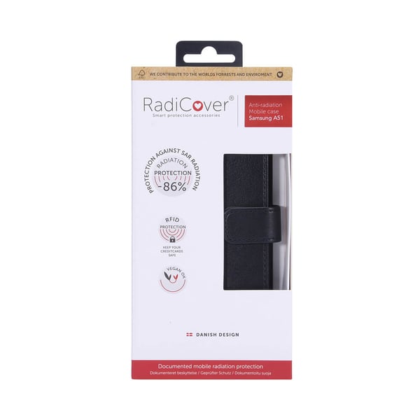 Flipcov Anti Radiation RFID 3 card Samsung Galaxy A51 Black PU