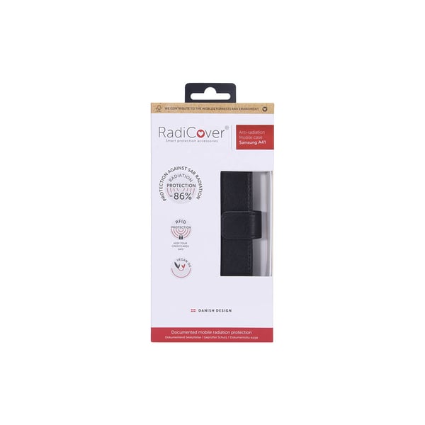 Flipcov Anti Radiation RFID 3 card Samsung Galaxy A41 Black PU