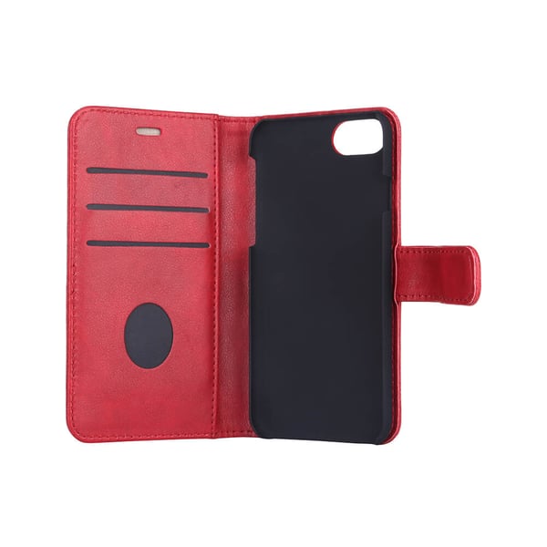Strålingsbeskyttelse Mobiletui PU iPhone 6/7/8/SE Flipcover Rød