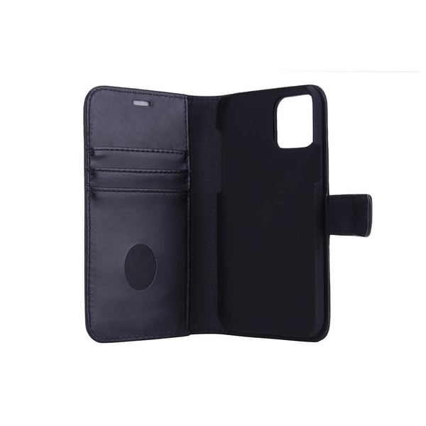Lommebokveske iPhone 12 / 12 Pro Strålingsbeskyttelse 2in1 RFID Svart