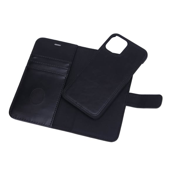Lommebokveske iPhone 12 / 12 Pro Strålingsbeskyttelse 2in1 RFID Svart