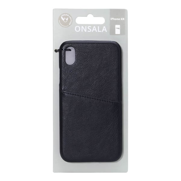 Mobilcover med Kortrum iPhone XR Sort