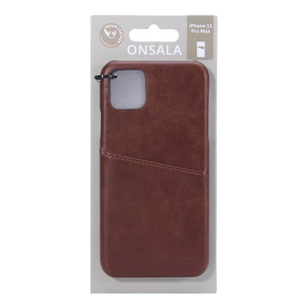 Mobilcover med Kortrum iPhone 11 Pro Max Brun