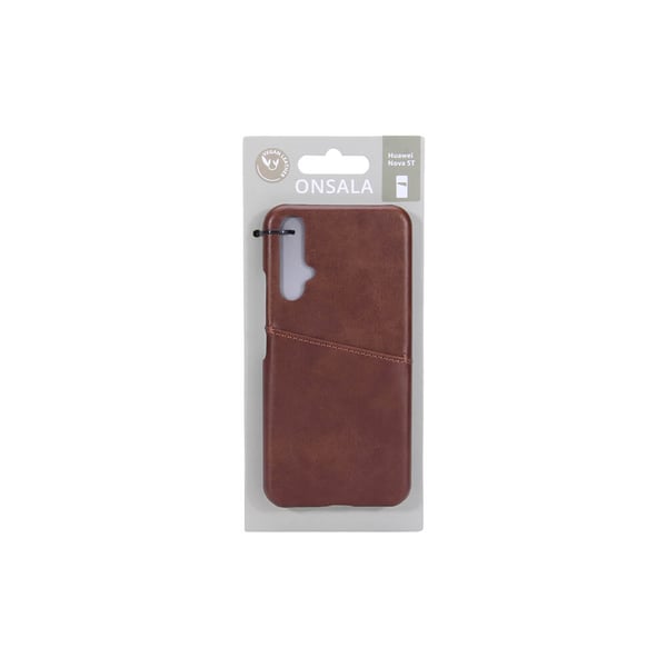 Mobilcover med Kortrum Huawei Nova 5T Brun