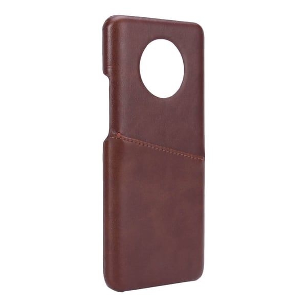 Mobilcover med Kortrum Oneplus 7T Brun