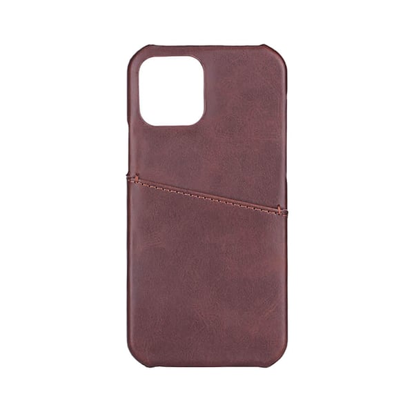 Mobilcover med Kortrum iPhone 12/12 Pro Brun