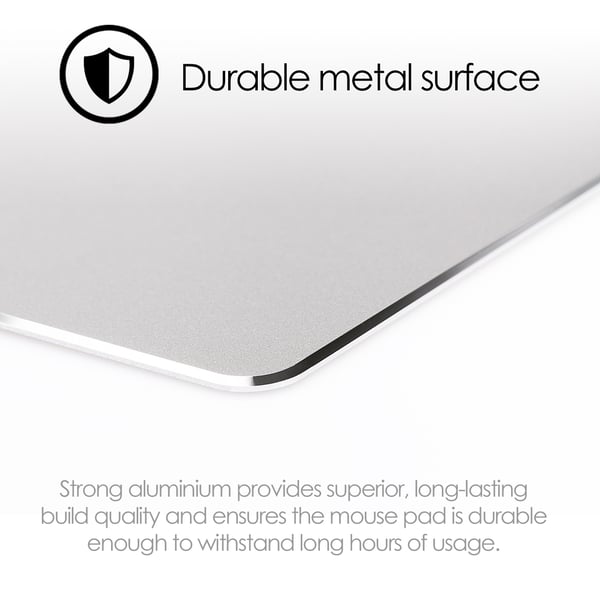 Musematte Premium Aluminium Rektangulær Sølv