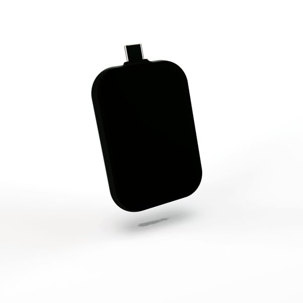 Single Airpods Watch Lader Qi USB-C Aluminium Sort