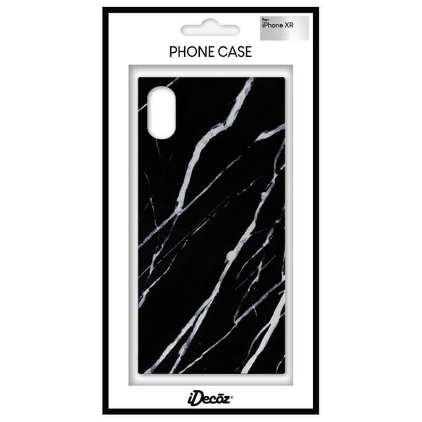 IDECOZ-puhelinkotelo, musta marmori iPhone XR:lle