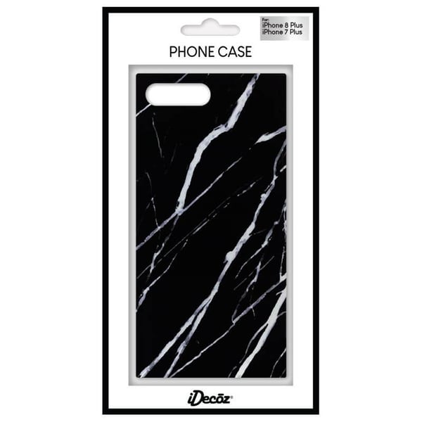 Mobilcover Sort Marmor iPhone 8 PLUS/7 PLUS