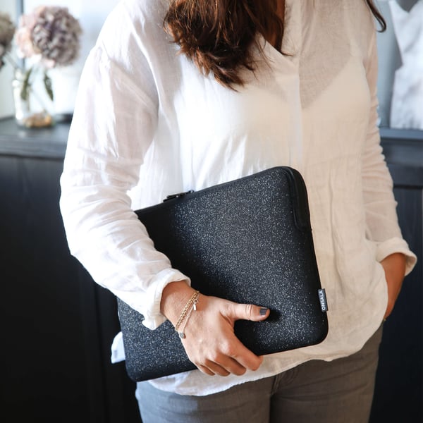 Laptopfodral 13/14" Glitter Svart