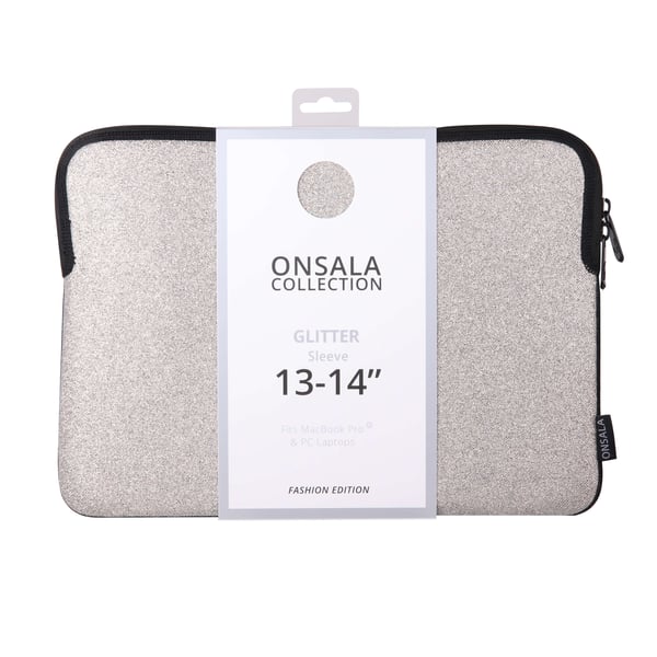 Laptopfodral 13/14" Glitter Silver