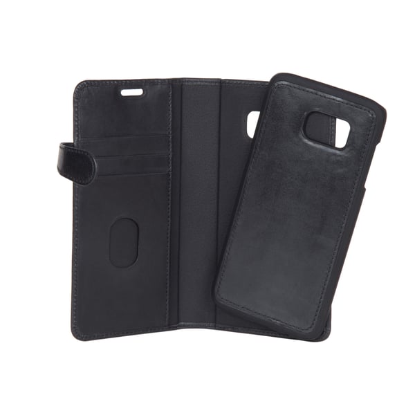 Mobildeksel med 3 kortspor, svart - Samsung S7 Edge