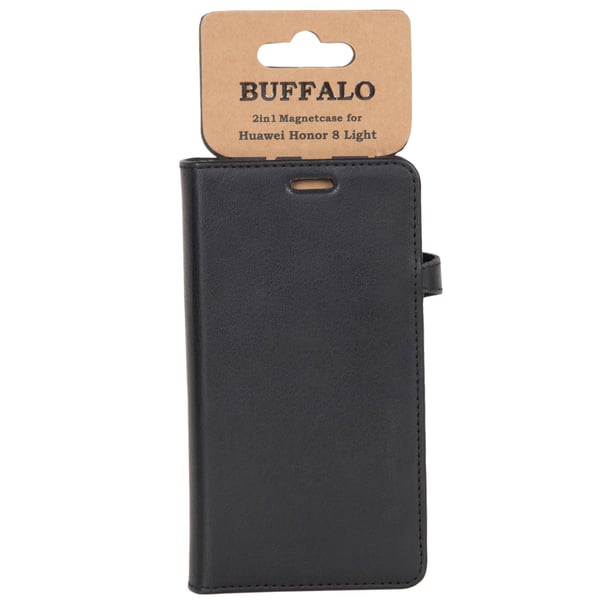Wallet Læder Huawei Honor 8 Lite Sort