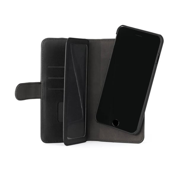Lompakko 2in1 7 Korttipaikkaa Musta - iPhone 6/7/8 Plus