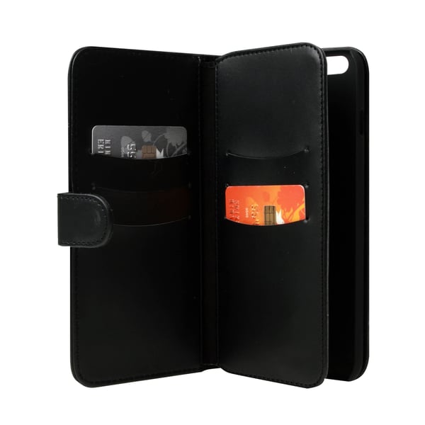 Lommebokveske iPhone 6 Plus 7 Kortrom Svart