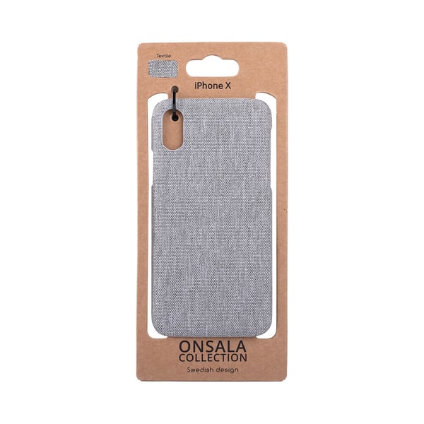 Mobilcover Tekstil Grå - iPhone X / XS