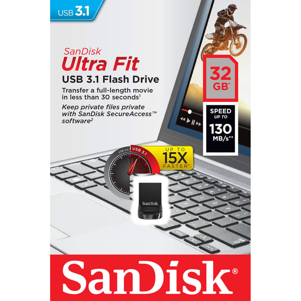 SANDISK Muistitikku 3.1 UltraFit 32GB