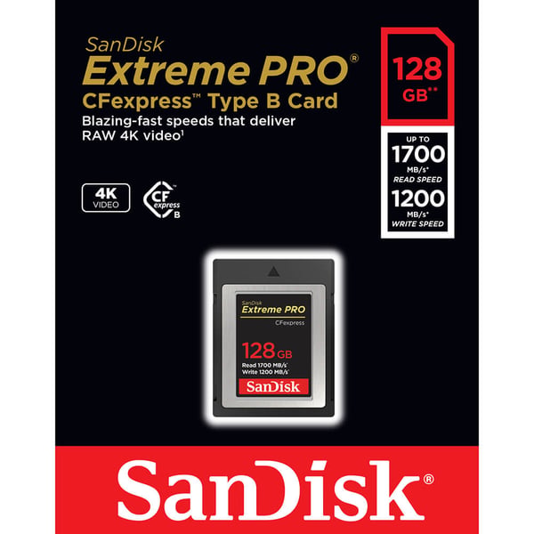 Cfexpress Extreme PRO 128GB 1700MB/s 1200MB/s