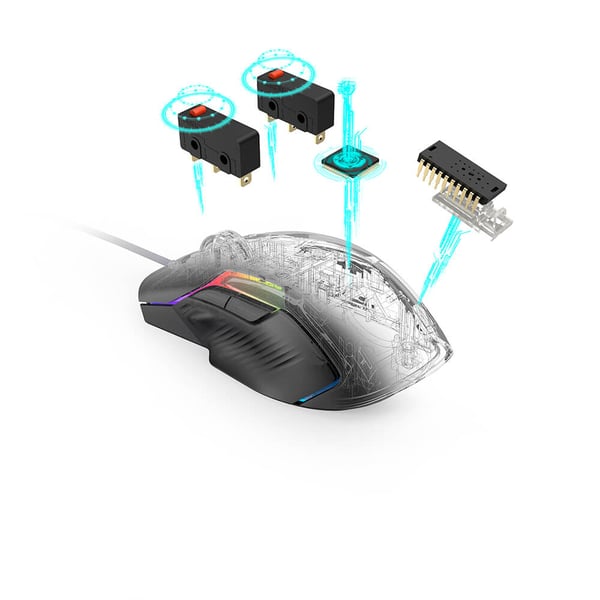 Mus Gaming Reaper 600 Optisk 32000dpi Svart