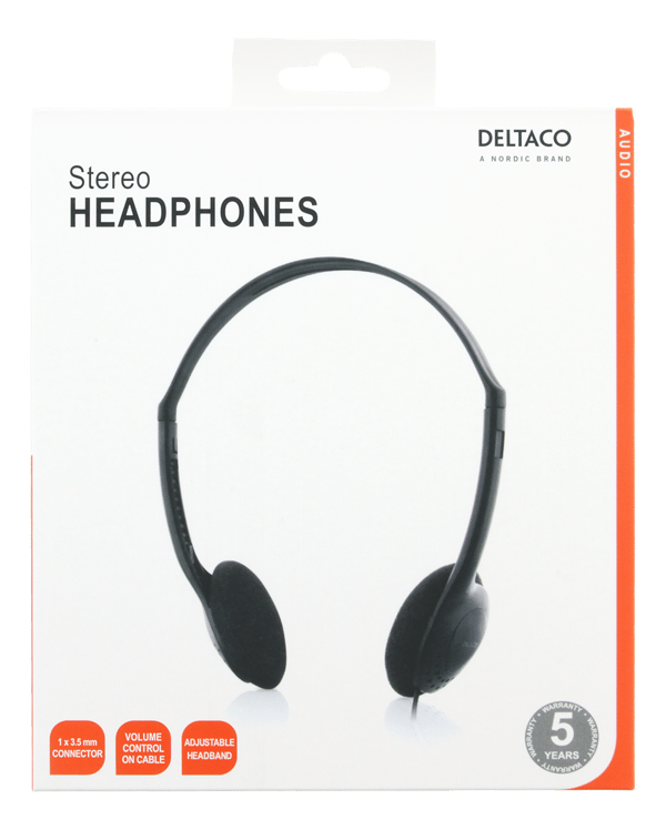 Headphones with volume control, approx. 2m cable