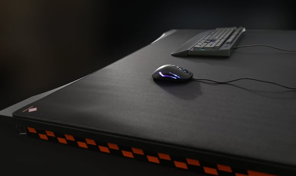 DMP440 XXL DESKMAT, 1200x600x4mm, stitched edges, black