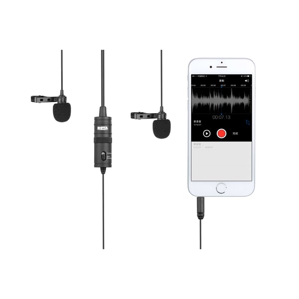 Mikrofon BY-M1DM Lavalier Dual 3,5mm 4m