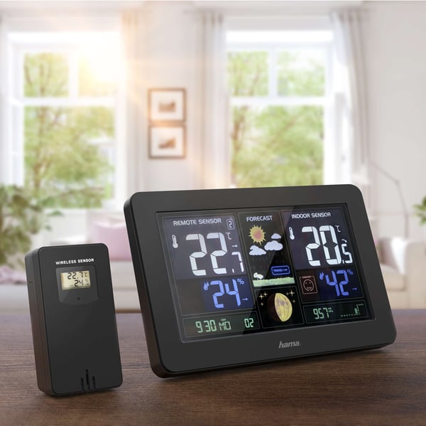 Vejrstation Premium Inkl. USB-ladning Sort