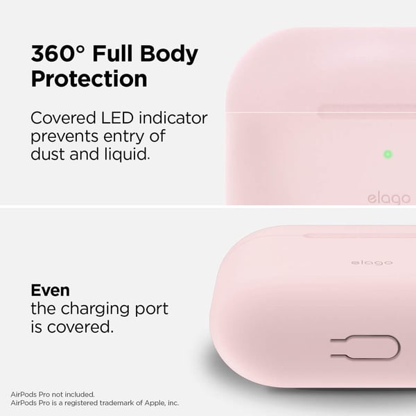 Etui for Airpod Pro med Hengekrok Rosa