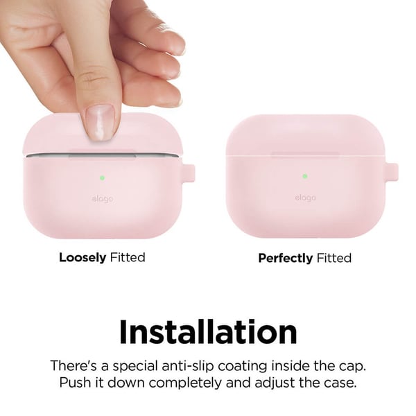 Etui for Airpod Pro med Hengekrok Rosa