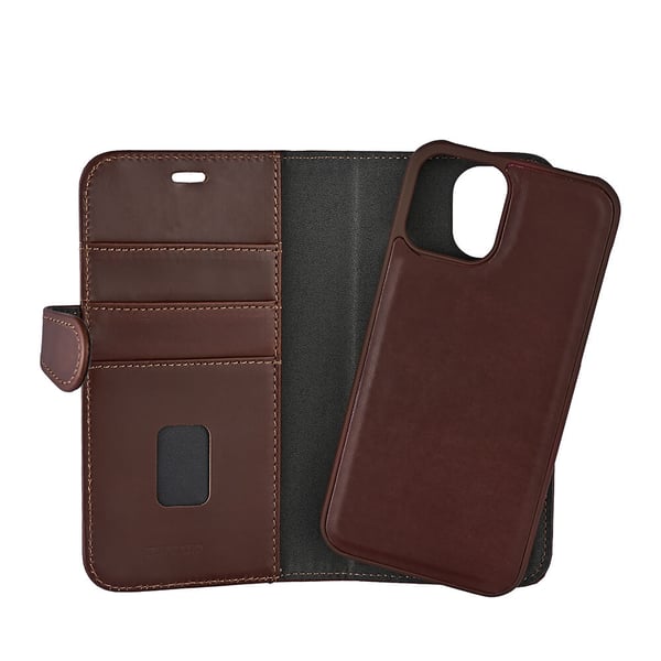 Wallet Læder iPhone 12/12 Pro Brun