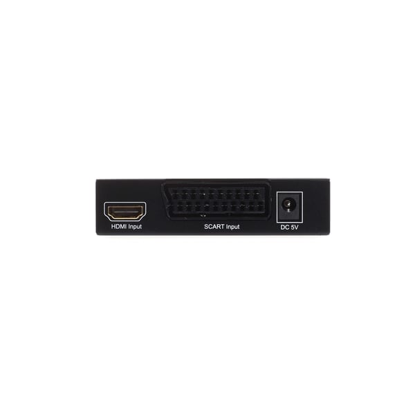 SCART+HDMI til HDMI HD Konverter og Switch Sort
