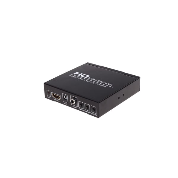 SCART+HDMI til HDMI HD Konverter og Switch Sort