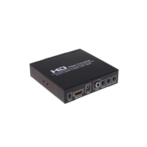 SCART+HDMI til HDMI HD Konverter og Switch Sort