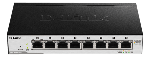 8-Port PoE Gigabit Smart Managed Switch, Fanless Design