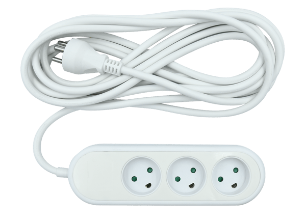 3-way socket grounded (D), 5m