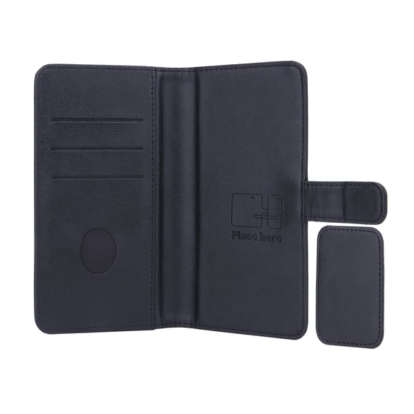Strålingsbeskyttende Wallet PU Universal Large 6,7" 2in1 RFID Sort