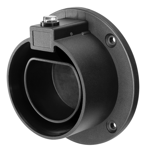 Wall bracket Type 2 charging connector black