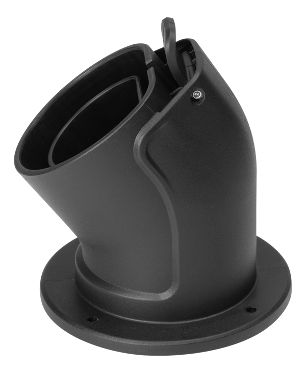 e-Charge, holder til type 2 stik, vinklet