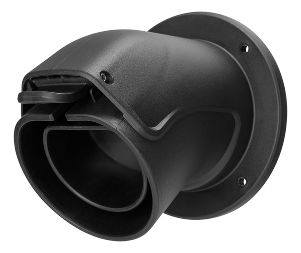 E-Charge, holder for type 2 connector, angled