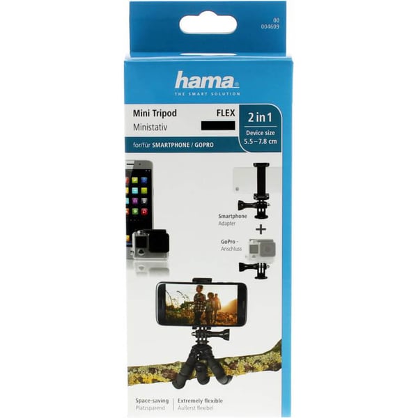 Bordstativ Flex Smartphone & GoPro 14cm Sort