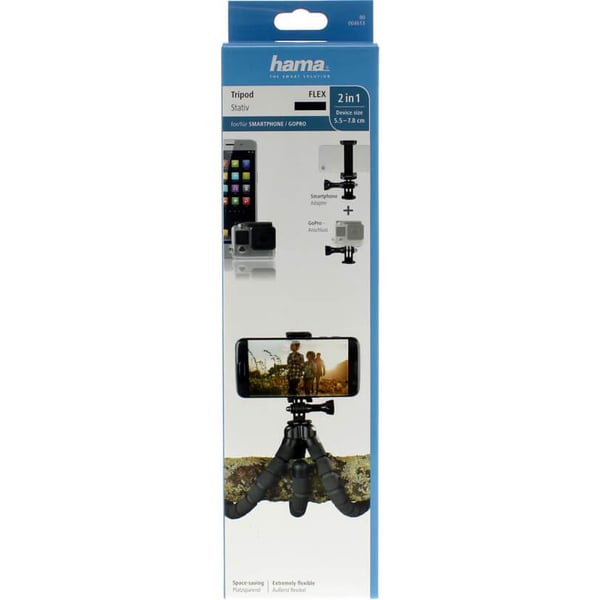 Pöytäjalusta Flex Smartphone & GoPro 26cm Musta