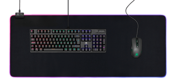 DMP310 RGB Mousepad, 900x360x4mm, 13 LED modes, black
