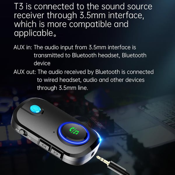 Bluetooth trådløs sender / modtager håndfri AUX