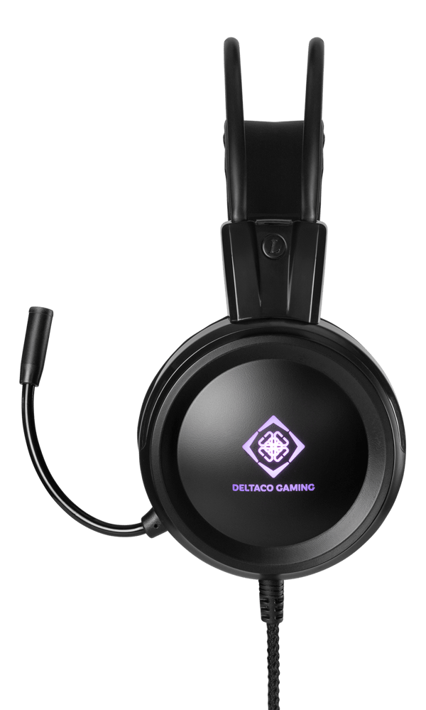 DH110 Stereo Gaming Headset, 50mm drivers, LED, black