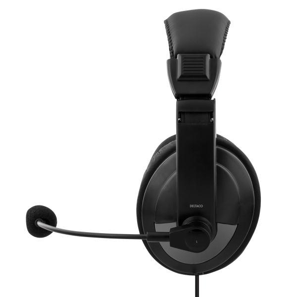 USB stereo headset, 40mm drivers, 32 ohm, 20Hz-20kHz, black