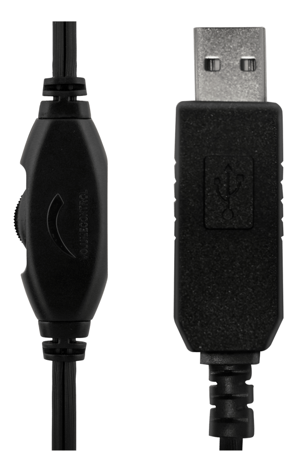 USB stereo headset, 40mm drivers, 32 ohm, 20Hz-20kHz, black